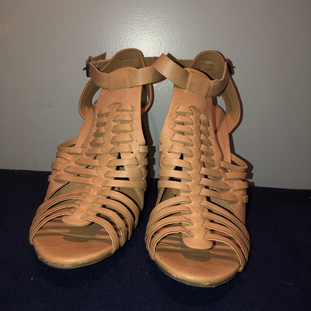 Tan Strappy Heels